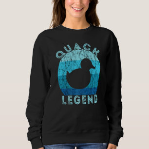 Rubber Duck Retro Vintage Quack Legend  Water Play Sweatshirt