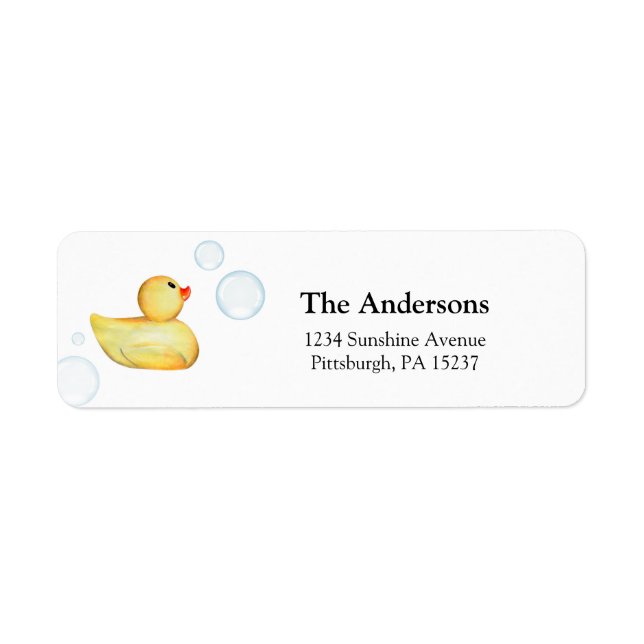 Rubber Duck Return Address (Front)