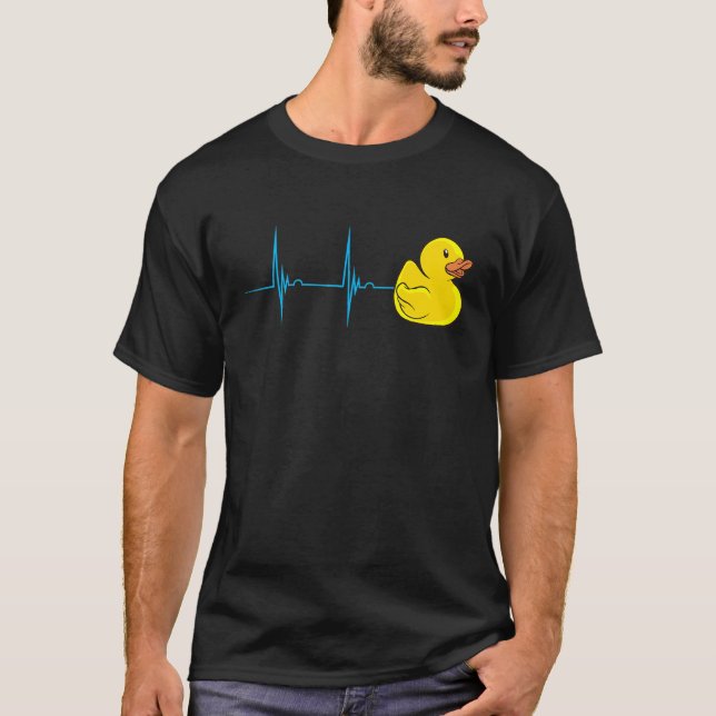 Rubber Duck  Rubber Duck  Heartbeat Ekg Pulse T-Shirt (Front)