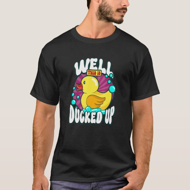 Rubber Duck Rubber Ducks Duck   Bathroom Bubble T-Shirt (Front)