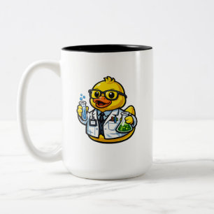 Rubber Duck Scientist Two-Tone Coffee Mug