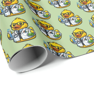 Rubber Duck Scientist Wrapping Paper