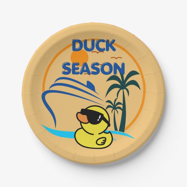  Rubber Duck Season Paper Plate (Front)