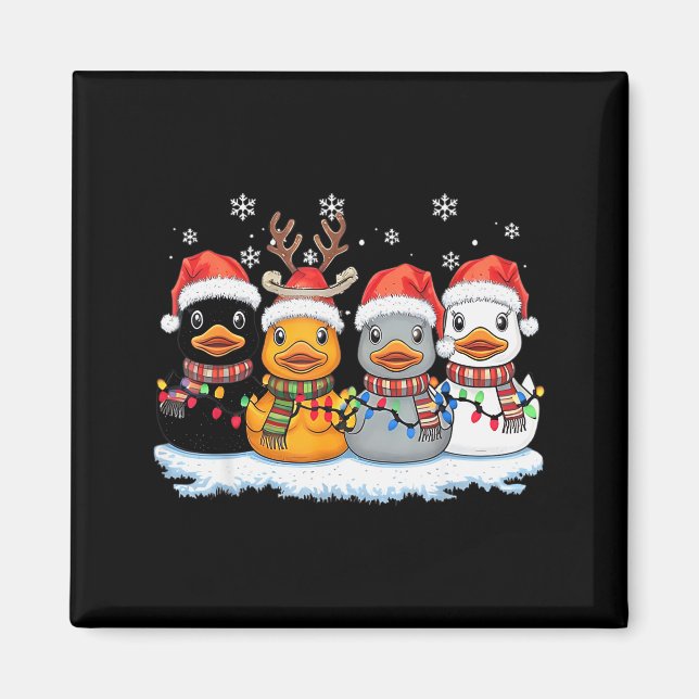 Rubber Duck Squad Christmas Light Reindeer Crew Xm Magnet (Front)