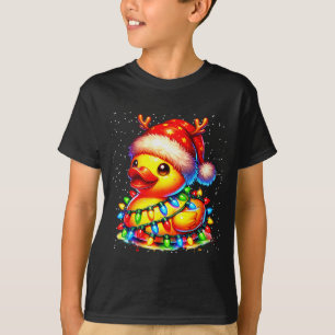 Rubber Duck Squad Christmas Light Reindeer Crew Xm T-Shirt