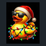 Rubber Duck Sungles Cute Christmas Xmas  Poster<br><div class="desc">Rubber Duck Sungles Cute Christmas Xmas</div>