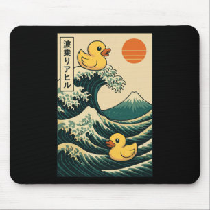 Rubber Duck Surfing Japanese _2 Mouse Mat
