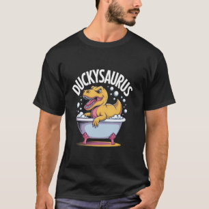 Rubber Duck T-Rex Dinosaur Dino Duckie Funny Rubbe T-Shirt