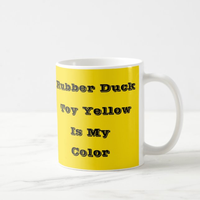 Rubber Duck Toy Yellow Autumn Fall Solid Colour Coffee Mug (Right)