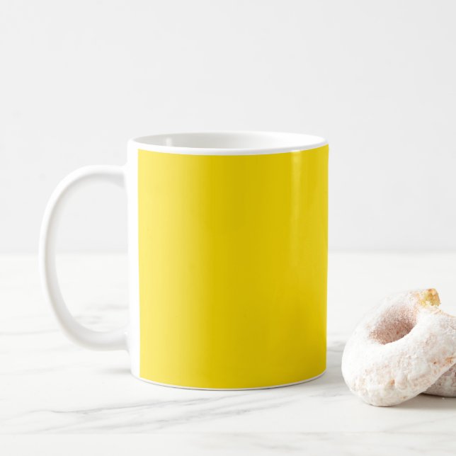 Rubber Duck Toy Yellow Autumn Fall Solid Colour Coffee Mug (With Donut)