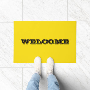 Rubber Duck Toy Yellow Autumn Fall Solid Colour Doormat