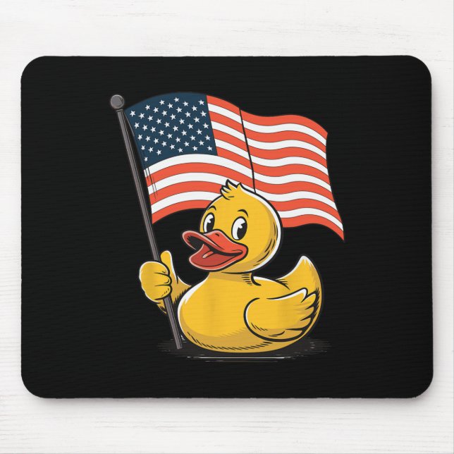 Rubber Duck Usa Flag Independence Day Bath Duck 3  Mouse Mat (Front)