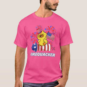 Rubber Duck Usa Patriotic Firequacker 4th Of July T-Shirt