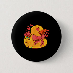 Rubber Duck Valentines Day Rubber Duckie 6 Cm Round Badge