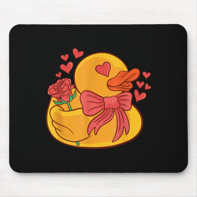 Rubber Duck Valentines Day Rubber Duckie  Mouse Mat (Front)