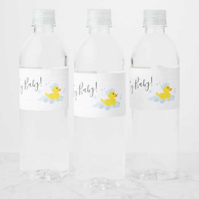Rubber Duck Water Bottle Label (Bottles)