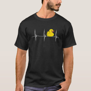 Rubber Duck Water Play Time Hearbeat Ekg Pulse Yel T-Shirt