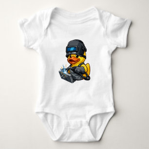 Rubber Duck Welder Baby Bodysuit