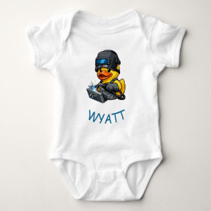 Rubber Duck Welder Baby Bodysuit