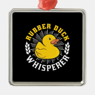 Rubber Duck Whisperer Metal Tree Decoration