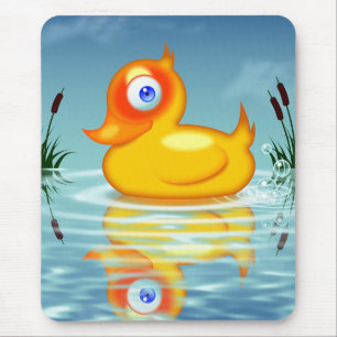 Rubber Duck With Bubbles Mouse Mat
