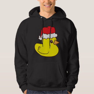 Rubber Duck With Santa Hat Cute Rubber Duck Christ Hoodie