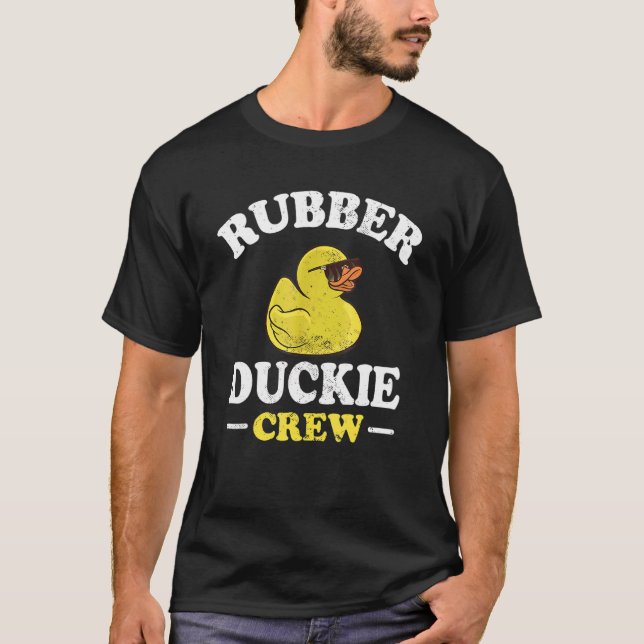 Rubber Duck Yellow Duckie Crew Bath Ducks Duckling T-Shirt (Front)