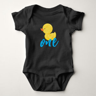 Rubber Duck You're the One First Birthday Bodysuit