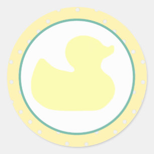 Rubber Duckie Baby Shower Classic Round Sticker