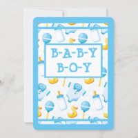 Rubber Duckie Blue Boy Baby Shower