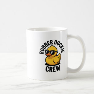 Rubber Duckie Crew Boat Pontoon Funny Rubber Duck  Coffee Mug
