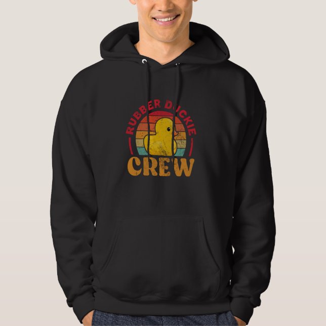 Rubber Duckie Crew Duck Duckling Vintage Hoodie (Front)