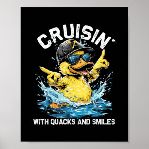 Rubber Duckie Crew Enjoying Cruise Ship Vacation V Poster