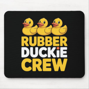 Rubber Duckie Crew Enjoying The Cruise Ship Vacati Mouse Mat