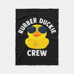 Rubber Duckie Crew Funny Rubber Duck  Fleece Blanket
