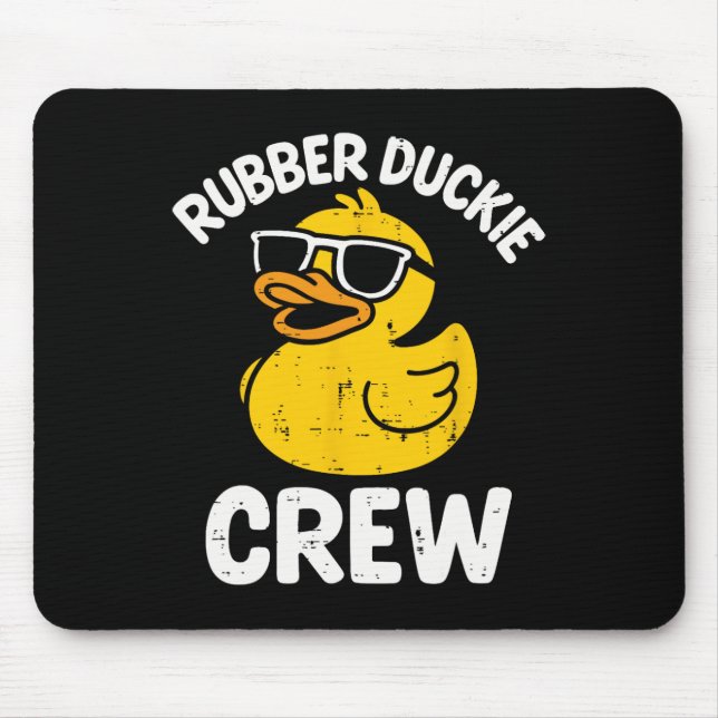 Rubber Duckie Crew Funny Yellow Duck Cool Squad Ma Mouse Mat (Front)