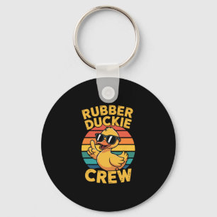 Rubber Duckie Crew Love Duck Cute Duck Retro Vinta Key Ring