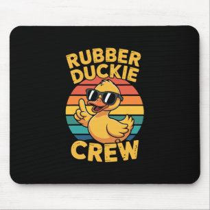 Rubber Duckie Crew Love Duck Cute Duck Retro Vinta Mouse Mat