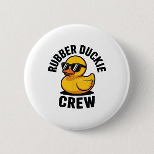 Rubber Duckie Crew Love Rubber Duck Showers Th 6 Cm Round Badge