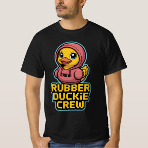 Rubber Duckie Crew – Pixel Kawaii Matching Design T-Shirt