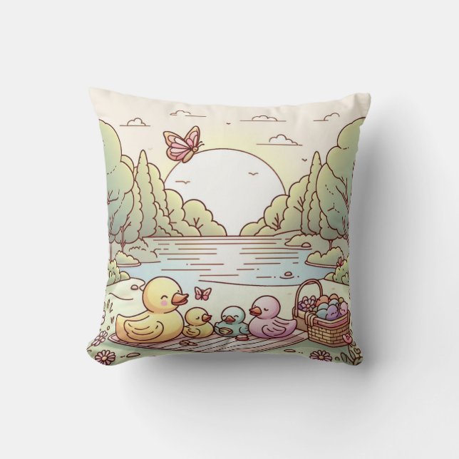 Rubber Duckie Duck  Cushion (Front)