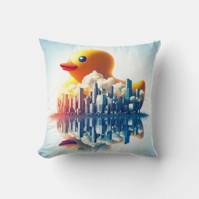 Rubber Duckie Duck  Cushion (Front)