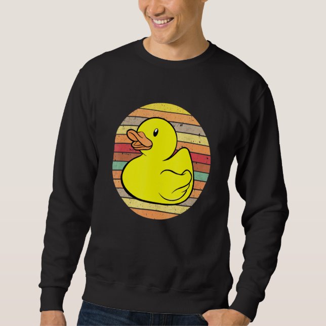 Rubber Duckie Rubber Duck Bath Retro Sweatshirt (Front)