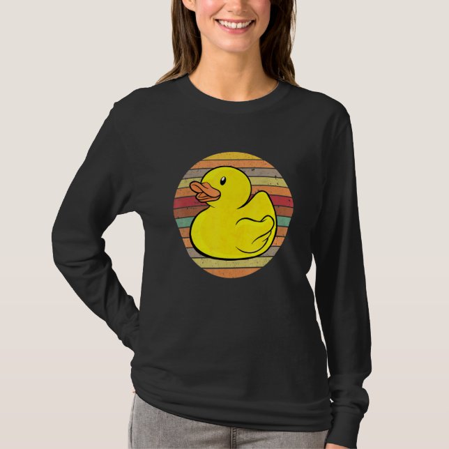 Rubber Duckie Rubber Duck Bath Retro T-Shirt (Front)
