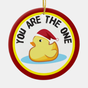 Rubber duckie you are the one christmas ornament