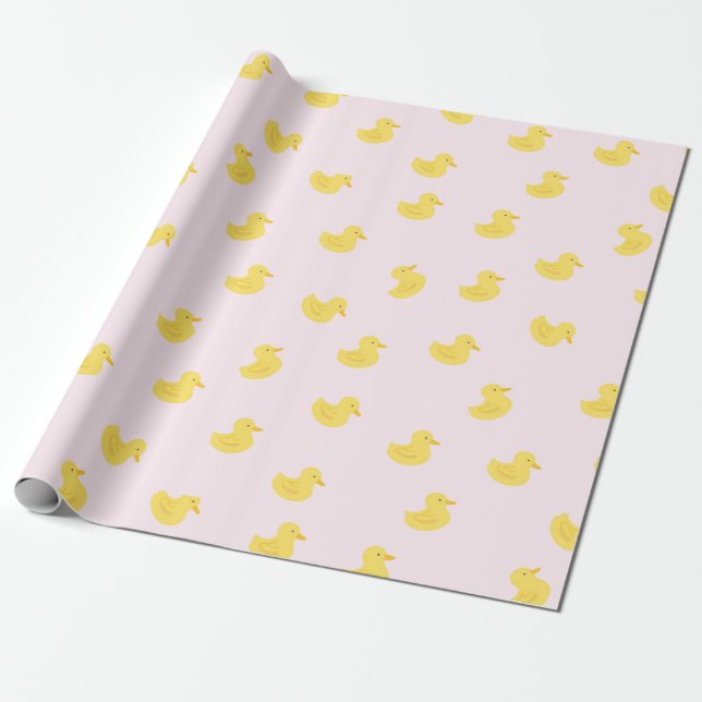 Rubber Duckies Wrapping Paper (Unrolled)