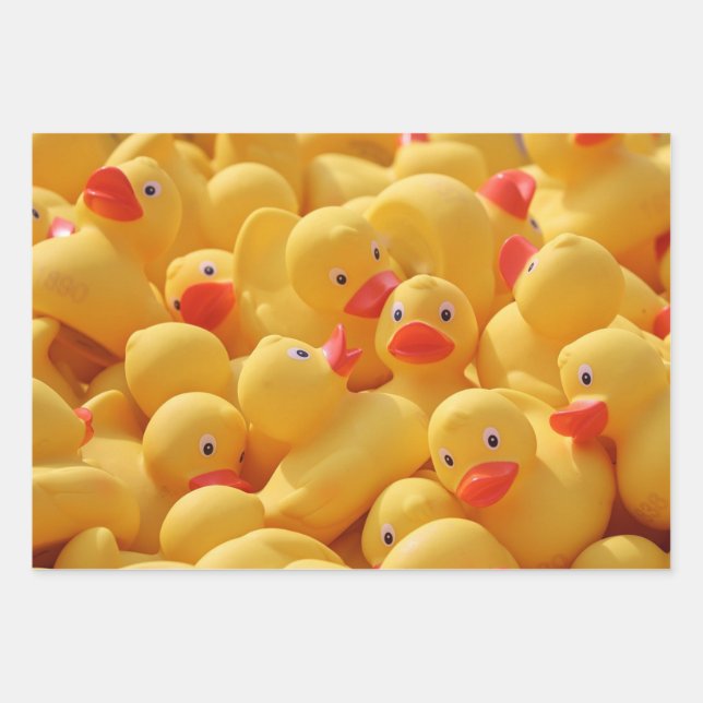 Rubber Duckies Wrapping Paper Sheet (Front)