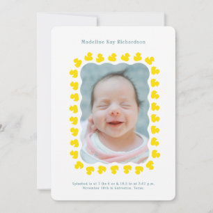 Rubber Ducks Baby Arrival Announcement