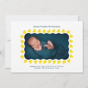 Rubber Ducks Baby Arrival Announcement