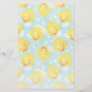 Rubber Ducks Bath Pattern Stationery